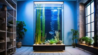 Vertical aquarium.