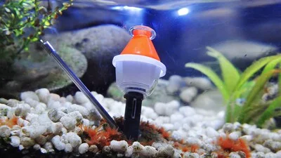 Little aquarium heater with thermometer.